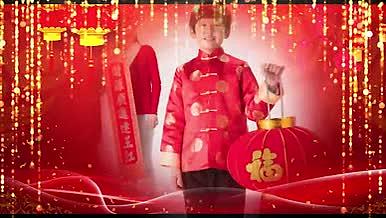 红色喜庆的2019新春过年相册AE模板视频的预览图